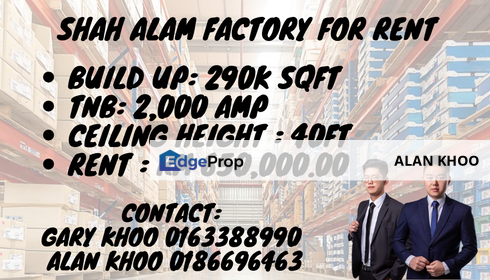 Shah Alam Huge Detached Factory For Sale Hicom Alam Megah Bukit Kemuning Kota Kemuning , Selangor, Shah Alam