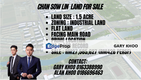 Chan Sow Lin Industrial Land For Sale Sungai Besi Kuala Lumpur Salak Selatan Bandar Malaysian TRX Shamelin Cheras Balakong, Kuala Lumpur, Pudu