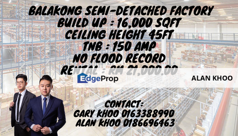Balakong Semi-D Factory For Rent Selesa Jaya Cheras Jaya Impian Ehsan Taming Jaya Suria Park Jade Hill Bukit Angkat Kajang, Selangor, Balakong