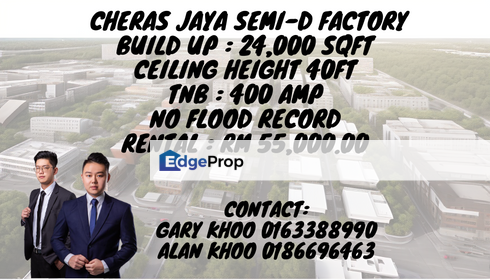 Cheras Jaya Semi-D Factory For Rent Selesa Jaya Balakong Jaya Impian Ehsan Taming Jaya Kajang, Selangor, Balakong