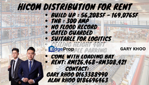 Hicom Distribution For Rent Shah Alam Kota Kemuning Alam Megah Bukit Rimau Kampung Jawa Bukit Raja, Selangor, Shah Alam