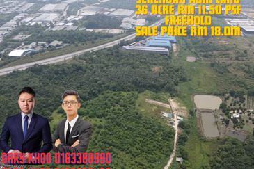 Serendah town 36 Acre Agril Land , Freehold ,Rm11.50psf Rm18.0m