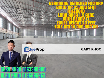 Semenyih Beranang kesuma Factory Land Bu 35ksf Eaves Height 25 feet Tnb 600 amp , Selangor, Semenyih