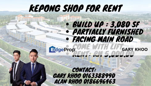 Kepong Shop For Rent Facing Main Road Sri Damansara Taman Ehsan Jinjang Desa Aman Puri, Kuala Lumpur, Kepong