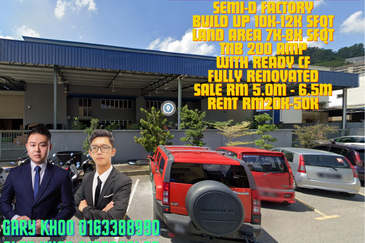 2-Storey Semi-D Factory, Taman Industri Bukit Permai, Bukit Permai Utama , build up 10,000sf tnb 200amp 