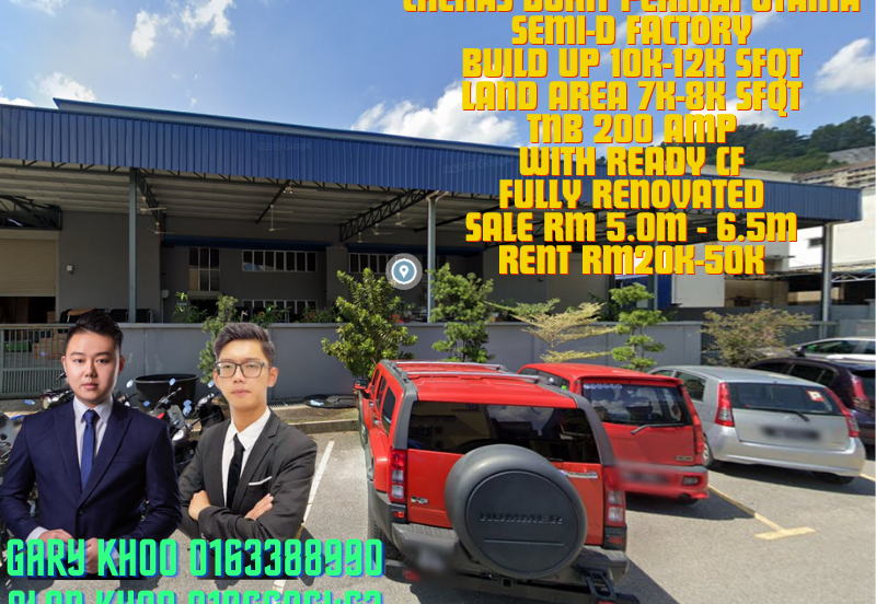 2-Storey Semi-D Factory, Taman Industri Bukit Permai, Bukit Permai Utama , build up 10,000sf tnb 200amp 