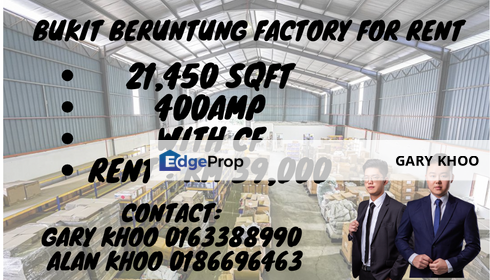 Bukit Beruntung Factory For Rent Rawang Ijok Bukit Sentosa Serendah Kundang Bandar Country Home, Selangor, Rawang