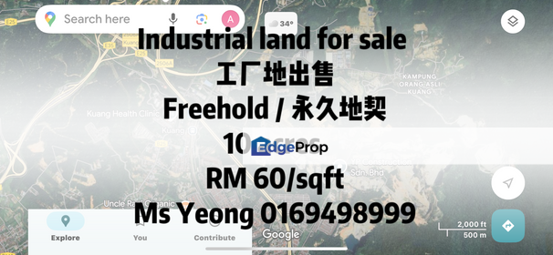 Freehold industrial land 10 acres, Selangor, Rawang