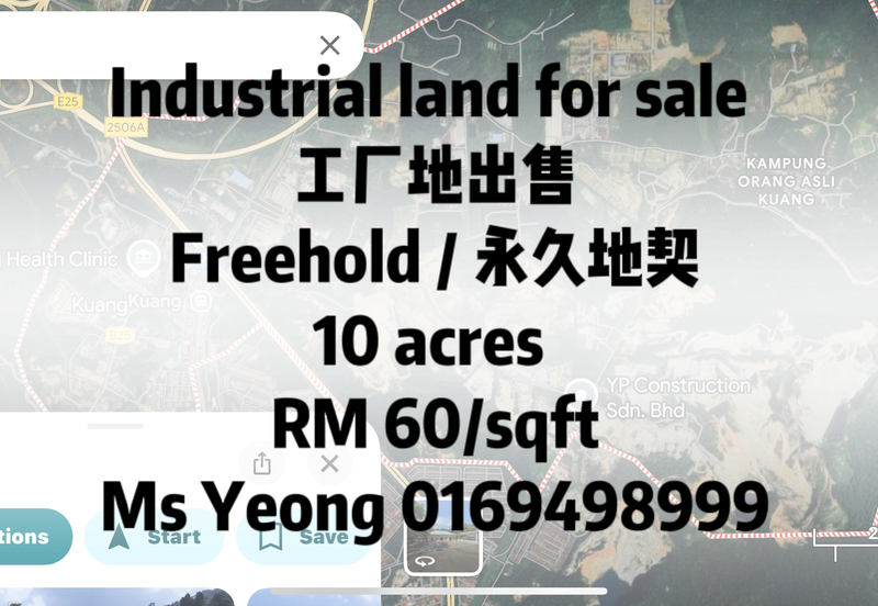 Freehold industrial land 10 acres