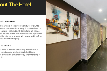 6 storey Hotel 55 rooms