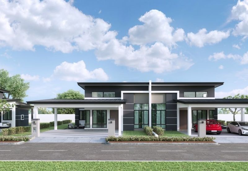 Samariang  Height Single Storey Semi-D House