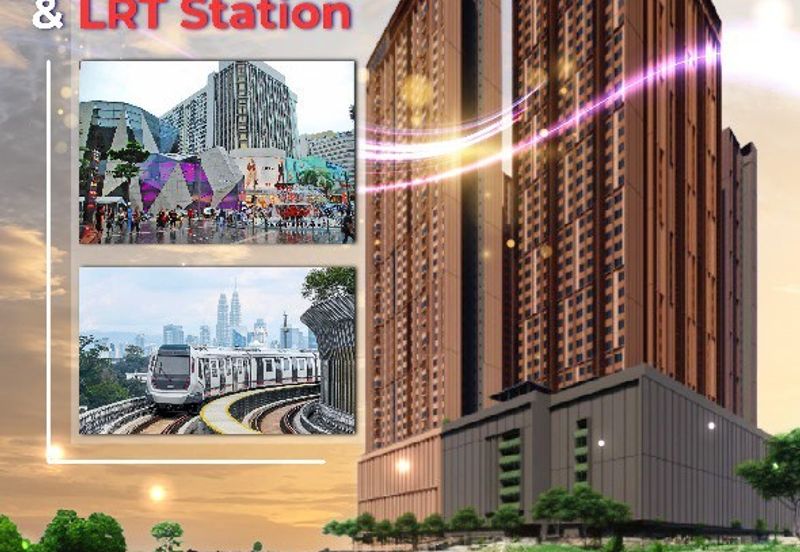 Affordable Full facilities Apartment KINGSWOODZ at Bukit Jalul LRT Link Service for Sale