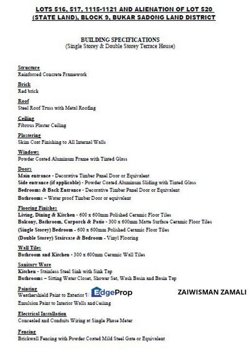 New Single Double Storey Terrace House AVA GENESIS @ Tarat - Serian for Sale !, Sarawak, Serian