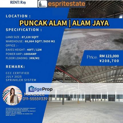 WTR/Alam Jaya/60,864 SQFT/123,000, Selangor, Bandar Puncak Alam