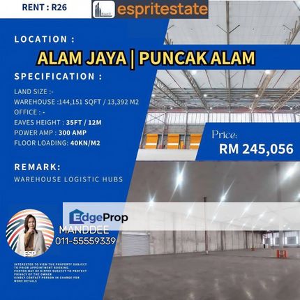 WTR/Alam Jaya/144,151 SQFT/245,056, Selangor, Bandar Puncak Alam