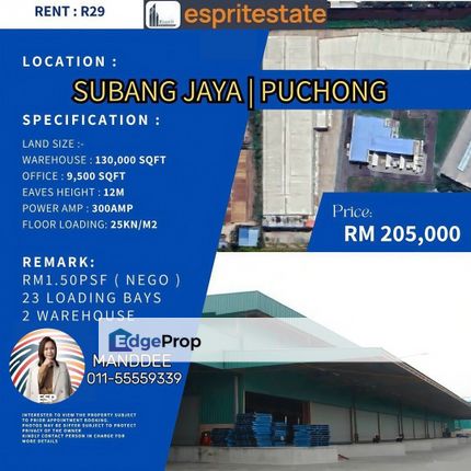 WTR/USJ, Subang Jaya/130,000 SQFT/205,000, Selangor, Subang Jaya