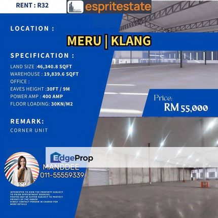 WTR/Kapar/19,839 SQFT/55,000, Selangor, Klang