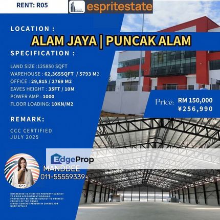 WTR/Alam Jaya/62,365 SQFT/150,000, Selangor, Bandar Puncak Alam