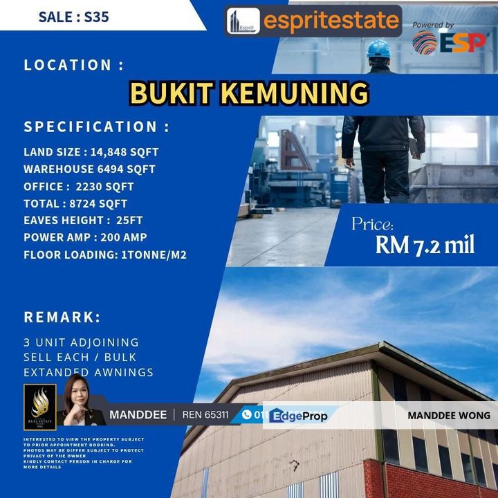 SALE/SHAH ALAM/14,848SQF/RM7.2MIL, Selangor, Shah Alam