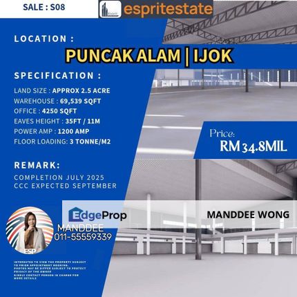 SALE/IJOK/2.5AC/RM34.8MIL, Selangor, Kuala Selangor