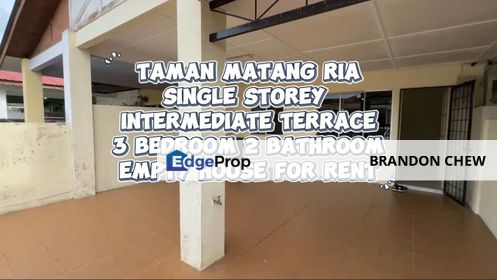 Taman Matang Ria Single Storey Intermediate Terrace House 3 BedRoom 2 BathRoom Empty House For Rent, Sarawak, Kuching