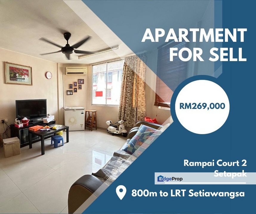 WTS-[Furnish]Rampai Court Apartment 2 Taman Sri Rampai Setapak KL, Kuala Lumpur, Setapak