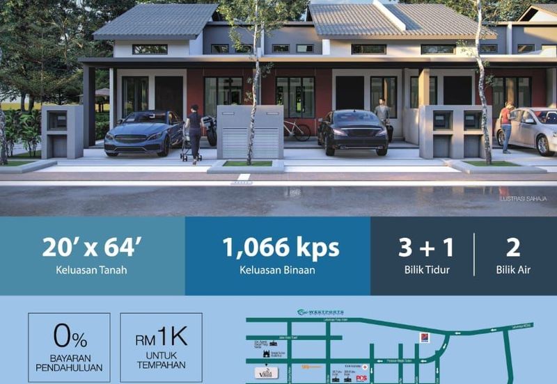 Single Storey Terrace Indah Ville 4 Pulau Indah Klang For Sale