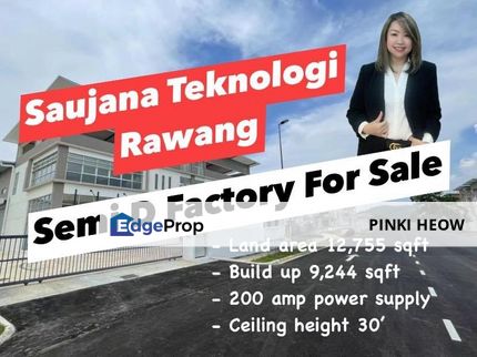 Single sty Semi D Factory with 2 Sty Office @ Rawang Saujana Teknologi Park , Selangor, Rawang