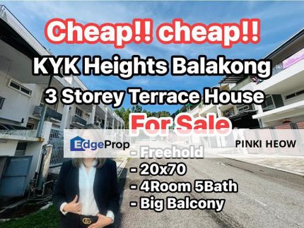 KYK Heights, Balakong @ 3 Storey Terrace House, Selangor, Balakong