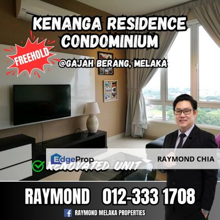 [FREEHOLD] Kenanga Residence Condominium @Gajah Berang Melaka, Renovated Unit, Melaka, Melaka Tengah