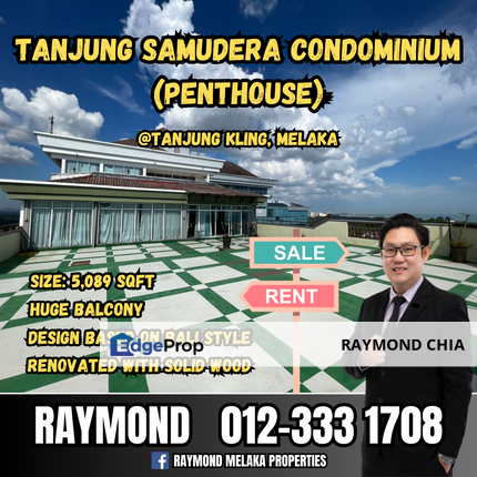 Tanjung Samudera Cpndominium (PENTHOUSE) @Tanjung Kling Melaka, Huge Balcony, Renovated With Solid Wood, Bali Style Design, Melaka, Tanjong Kling