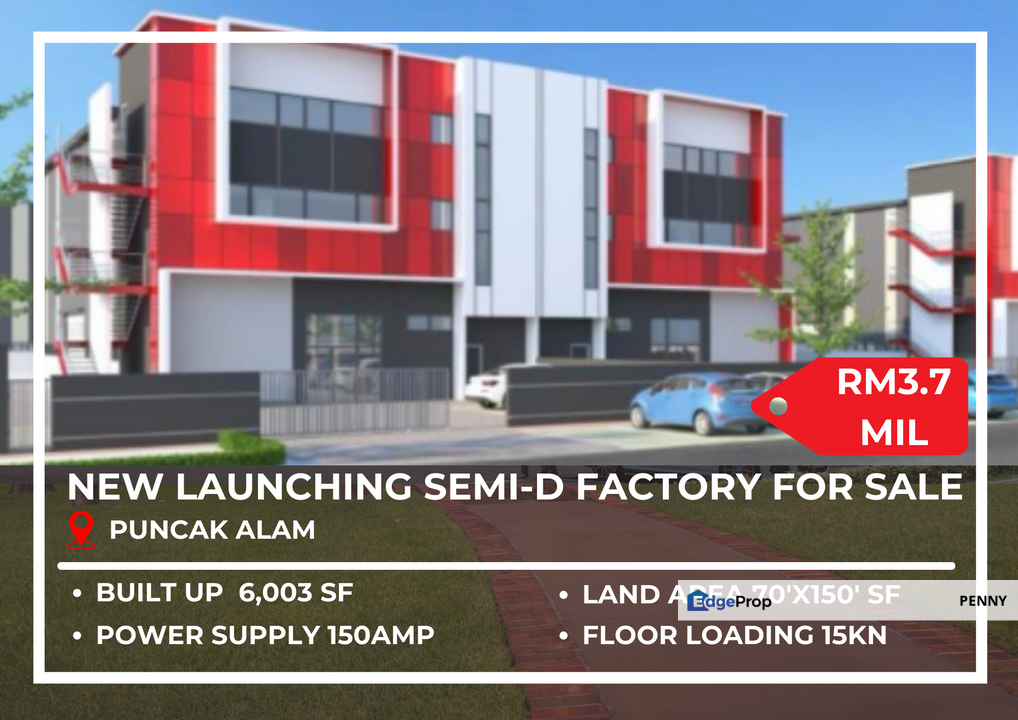 Puncak Alam New Launch Semi D Factory For Sale For Sale @RM3,700,000 By ...