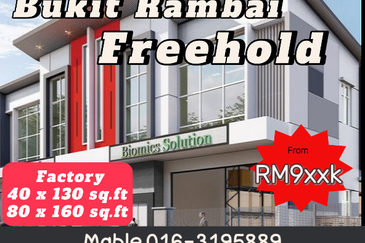 Freehold 40 x 130 sq.ft Super Spacious Factory nr Bukit Rambai Tanjung Minyak Bertam Melaka