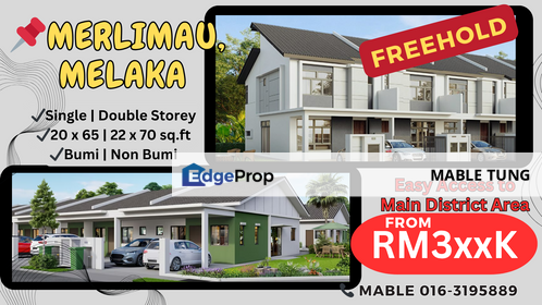 Freehold Single Storey House nr Merlimau Muar Alai Melaka Town, Melaka, Merlimau