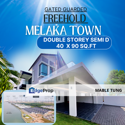 Freehold Gated Guarded Double Storey Semi D nr Ujong Pasir Melaka Town, Melaka, Ujong Pasir