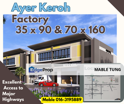 35 x 90 Terrace Factory Super Spacious nr Ayer Keroh Bemban Melaka, Melaka, Ayer Keroh