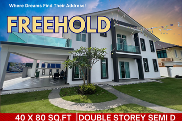 Freehold Gated Guarded Double Storey Semi D nr Cheng Bertam Tanjuing Minyak Melaka