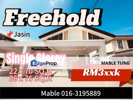 Freehold Single Storey House nr Jasin Tol Bemban Ayer Keroh, Melaka, Jasin