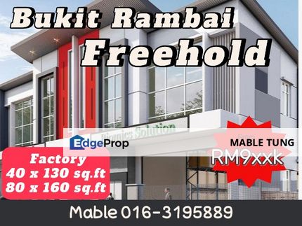 Freehold Freehold Factory 40 x 130 Bukit Rambai Tanjung Minyak, Melaka, Bukit Rambai