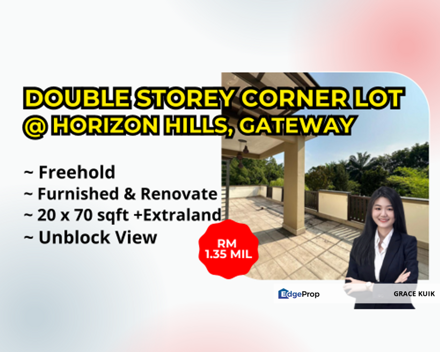 Horizon Hills Gateway 🌟 Double Storey Corner lot for Sale RM1