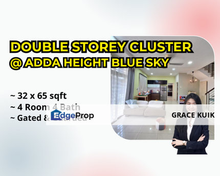 📍热门区域Adda Height双层田子屋🏡‼️Double Storey Cluster House @ Adda Height Blue Sky 🏠, Johor, Johor Bahru