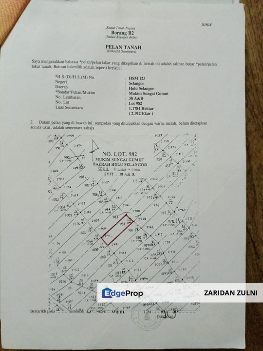 Agricultural Land Sungai Sabai, Sungai Gumut, Selangor, Hulu Selangor