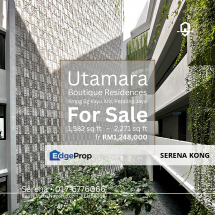 📣 Free Maintenance Fees Ready to Move in Utamara PJ Boutique Residences for SALE!, Selangor, Petaling Jaya