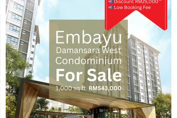 📣 Special Offer Month!! Brand New Corner Unit Completed with Partial Furnished! Embayu Damansara West Condominium for SALE!!