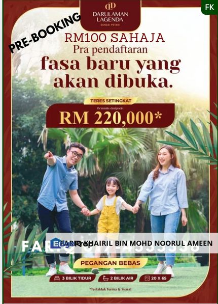 RUMAH TERES SINGLE STOREY HARGA MENAWAN DIBUKA UNTUK JUALAN, Kedah, Kuala Muda