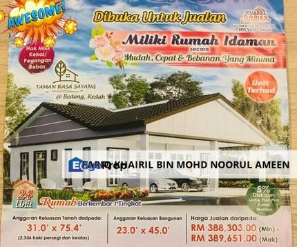 PROJEK PERUMAHAN RAKYAT MAMPU MILIK TAMAN RASA SAYANG,BEDONG KEDAH, Kedah, Bedong