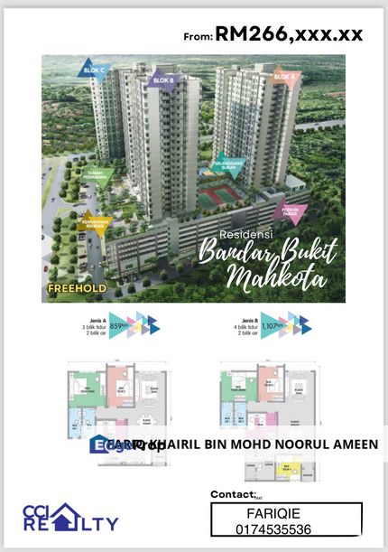 PROJEK PERUMAHAN HARGA MAMPU MILIK RESIDENSI PR1MA BANDAR BUKIT MAHKOTA, Selangor, Bangi