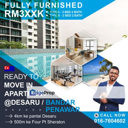 Fully Furnished Service Apartment @ Desaru/Bandar Penawar, Johor, Kota Tinggi