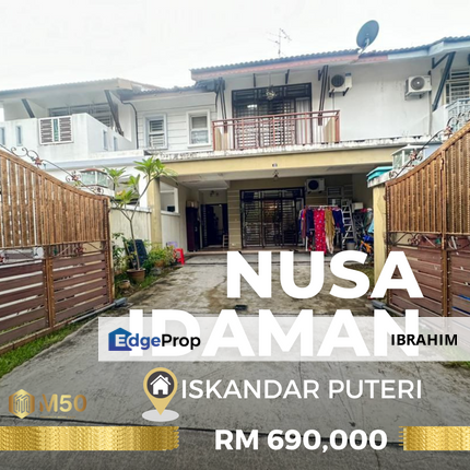 JOHOR FREEHOLD DOUBLE STOREY EASY ACCESS TO JB CIQ & TUAS SECOND LINK, Johor, Nusajaya