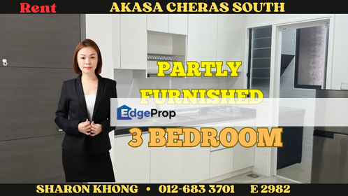 Partly furnished 3 bedroom unit akasa Cheras south, Selangor, Cheras South